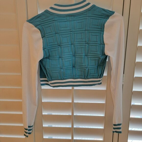 36 Point 5 Cropped Varsity Style Jacket - NWOT - Lightweight Knit - Picture 3 of 5